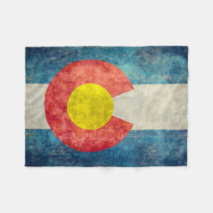Couverture Polaire Drapeau d'état du Colorado avec le rétro regard