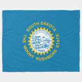 Couverture Polaire Drapeau d'État du Dakota du Sud (Devant (Horizontal))