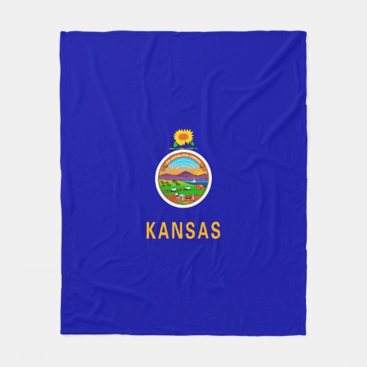 Couverture Polaire Drapeau d'État du Kansas (Devant)