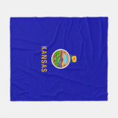 Couverture Polaire Drapeau d'État du Kansas (Devant (Horizontal))