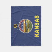 Couverture Polaire Drapeau d'État du Kansas, États-Unis (Devant)