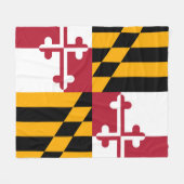 Couverture Polaire Drapeau d'état du Maryland (Devant (Horizontal))