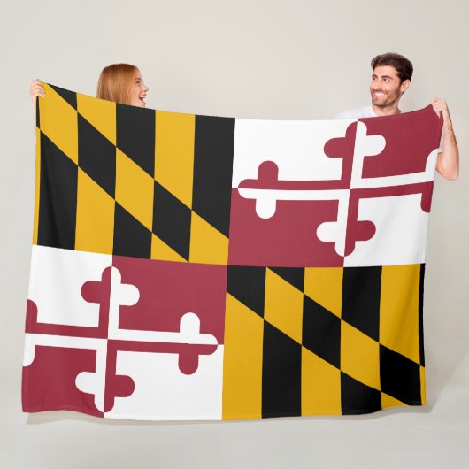 Couverture Polaire Drapeau d'État du Maryland (En situation)