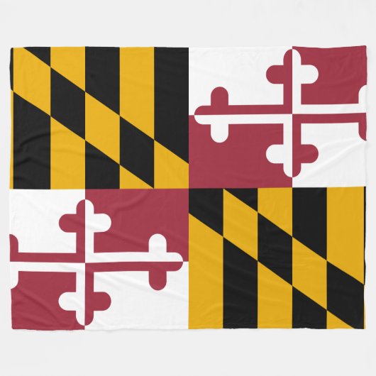 Couverture Polaire Drapeau d'État du Maryland (Devant (Horizontal))