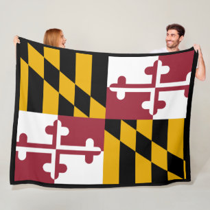 Couverture Polaire Drapeau d'état du Maryland Imprimer Patriotc