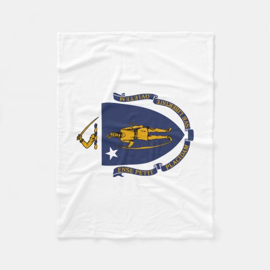 Couverture Polaire Drapeau d'État du Massachusetts (Devant)