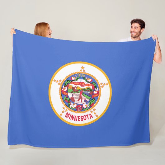Couverture Polaire Drapeau d'État du Minnesota (En situation)