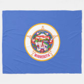 Couverture Polaire Drapeau d'État du Minnesota (Devant (Horizontal))