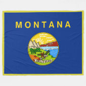 Couverture Polaire Drapeau d'état du Montana Imprimer Patriotc (Devant (Horizontal))