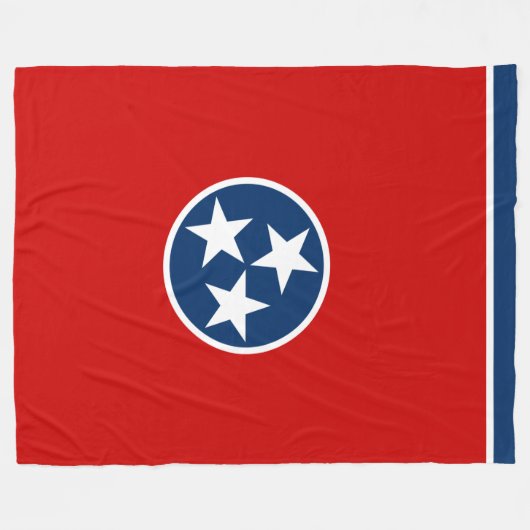 Couverture Polaire Drapeau d'État du Tennessee (Devant (Horizontal))