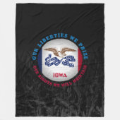 COUVERTURE POLAIRE DRAPEAU D'ÉTAT IOWA HAWKEYE (Devant)
