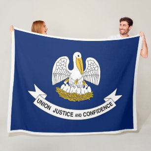 Couverture Polaire Drapeau d'État Louisiane Imprimer Patriotc