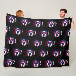 COUVERTURE POLAIRE DRAPEAU D'ÉTAT OHIO BUCKEYE