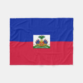 Couverture Polaire Drapeau d'Haïti (Devant (Horizontal))
