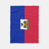 Couverture Polaire Drapeau d'Haïti (Devant)