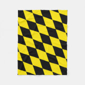Couverture Polaire Drapeau diamant de Bavière noire et jaune Motif (Devant)