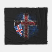 Couverture Polaire Drapeau d'Islande (Devant (Horizontal))
