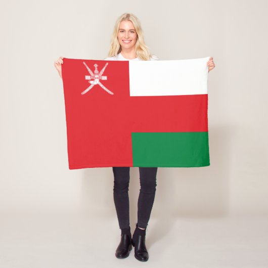 Couverture Polaire Drapeau d'Oman (En situation)