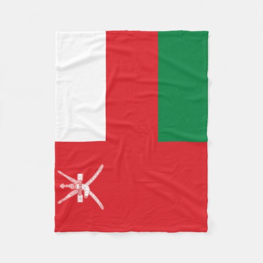 Couverture Polaire Drapeau d'Oman (Devant)