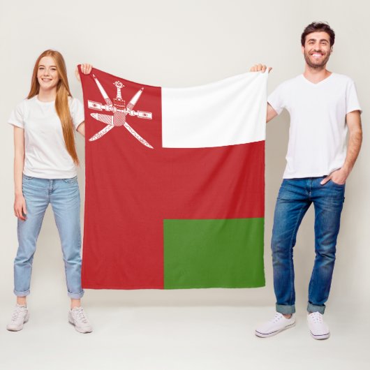 Couverture Polaire Drapeau d'Oman (En situation)