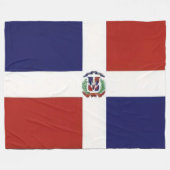 COUVERTURE POLAIRE DRAPEAU DOMINICAIN (Devant (Horizontal))