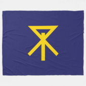 Couverture Polaire Drapeau d'Osaka (Japon) (Devant (Horizontal))