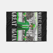 Couverture Polaire Drapeau drôle de la Saint-Patrick pour rendre la f (Devant (Horizontal))