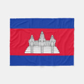 Couverture Polaire Drapeau du Cambodge patriotique (Devant (Horizontal))