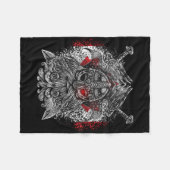 Couverture Polaire Drapeau du Canada de mythologie de Viking d'épées (Devant (Horizontal))