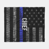 Couverture Polaire Drapeau du chef de la police en détresse (Devant (Horizontal))