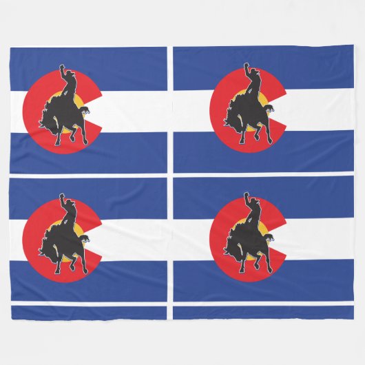 Couverture Polaire Drapeau du Colorado (Devant (Horizontal))