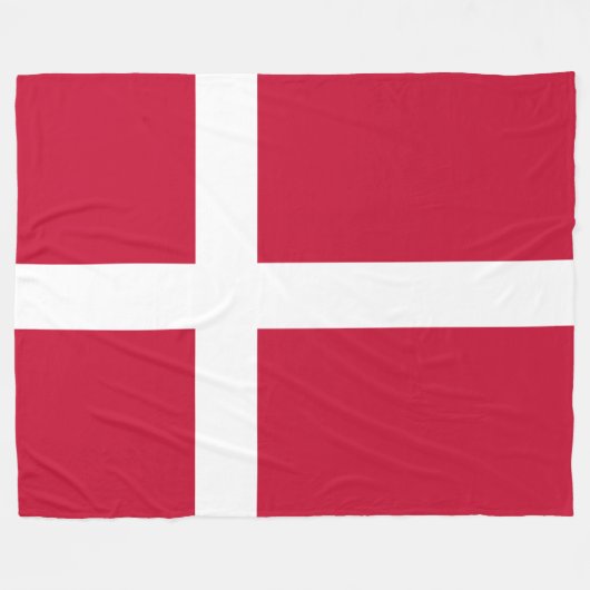 Couverture Polaire Drapeau du Danemark (Devant (Horizontal))
