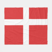 Couverture Polaire Drapeau du Danemark (Devant (Horizontal))
