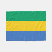 Couverture Polaire Drapeau du Gabon (Devant (Horizontal))