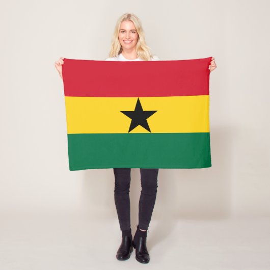 Couverture Polaire Drapeau du Ghana (En situation)