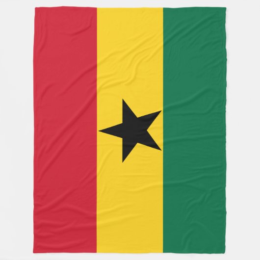 Couverture Polaire Drapeau du Ghana (Devant)