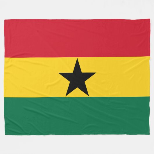 Couverture Polaire Drapeau du Ghana (Devant (Horizontal))