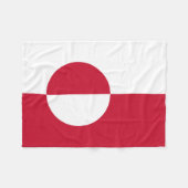 Couverture Polaire Drapeau du Groenland (Devant (Horizontal))
