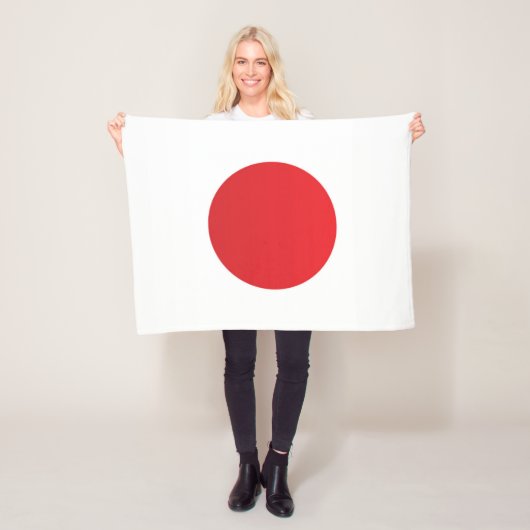 Couverture Polaire Drapeau du Japon (En situation)