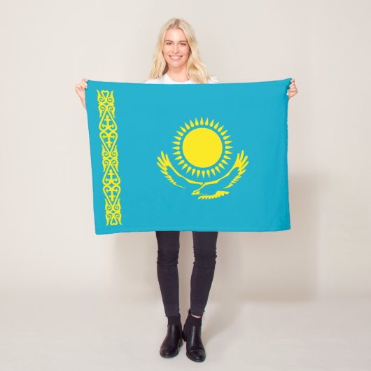 Couverture Polaire Drapeau du Kazakhstan (En situation)