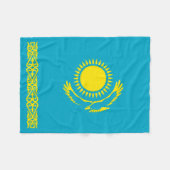 Couverture Polaire Drapeau du Kazakhstan (Devant (Horizontal))