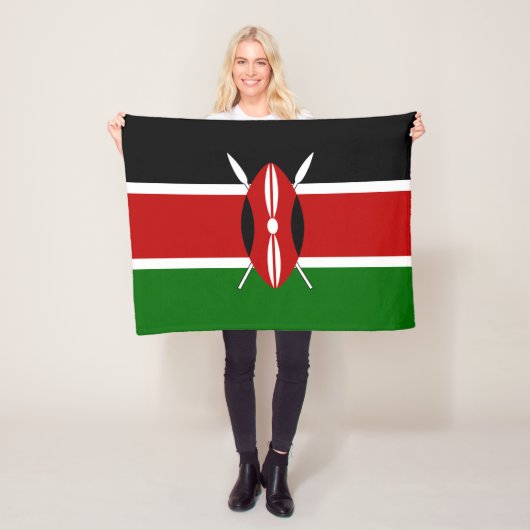 Couverture Polaire Drapeau du Kenya (En situation)