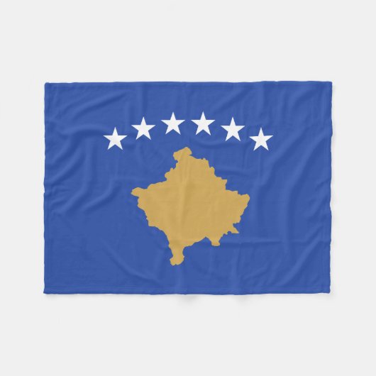 Couverture Polaire Drapeau du Kosovo (Devant (Horizontal))