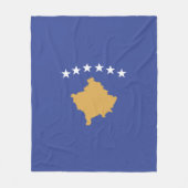 Couverture Polaire drapeau du Kosovo (Devant)
