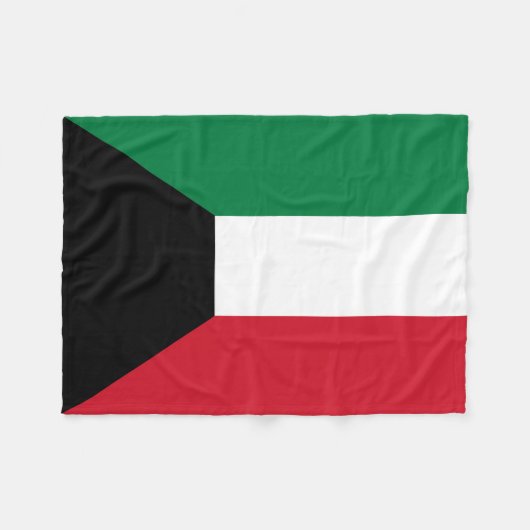 Couverture Polaire Drapeau du Koweït (Devant (Horizontal))