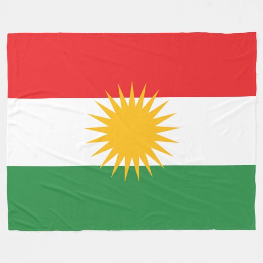 Couverture Polaire Drapeau du Kurdistan (Devant (Horizontal))