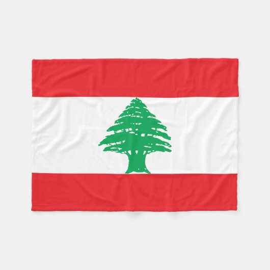 Couverture Polaire Drapeau du Liban (Devant (Horizontal))