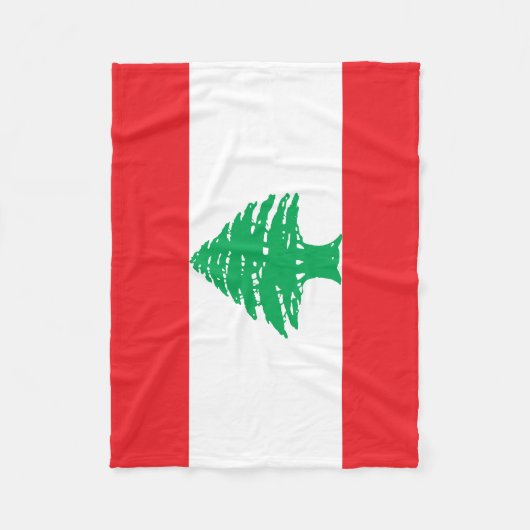 Couverture Polaire Drapeau du Liban (Devant)