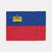 Couverture Polaire Drapeau du Liechtenstein (Devant (Horizontal))