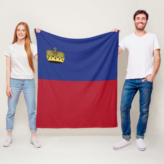 Couverture Polaire Drapeau du Liechtenstein (En situation)